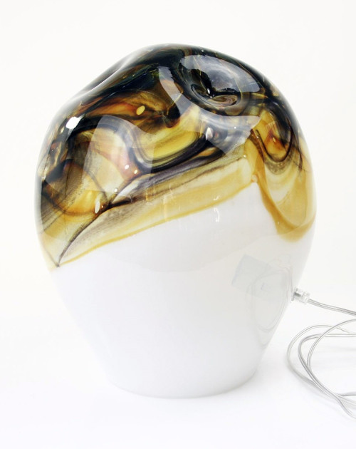 Loranto + Earth, lamp wit-bruin-grijs, 3x deuk